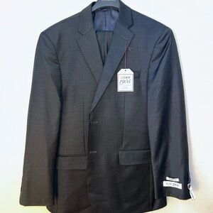 NWT Jos. A. Bank Tailored Charcoal Black Wool Suit